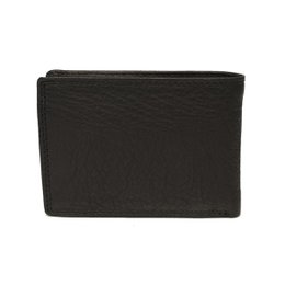Men's Wallet Billfold Model Of Black Leather