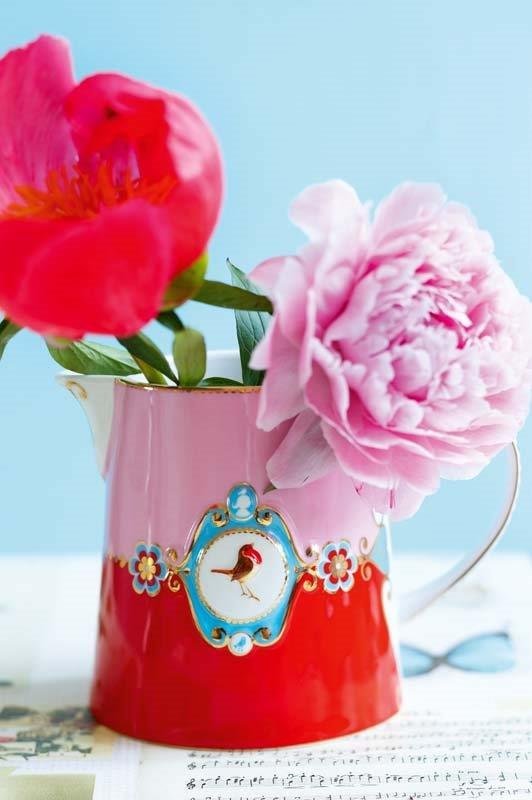 Plate Love Birds Red 17cm