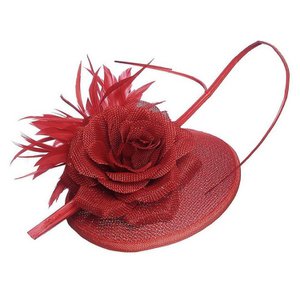 Ruby Rocks Cruz Fascinator - Rood