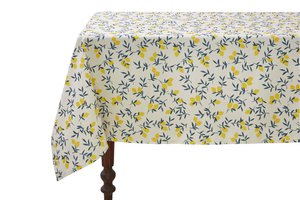 ZESTE DE CITRON - Printed tablecloth in halflinen