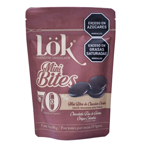 Dark Chocolate Mini Bites | 70% Cacao | 90g