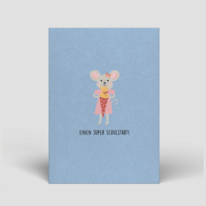 Postcard - School Enrollment - Mouse with School Cone - No. 92