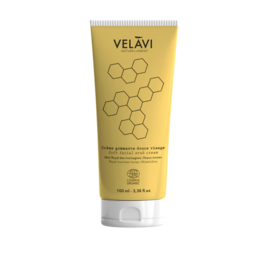 Gentle exfoliating cream for the face with royal honey and pink clay from Velavi. Hydrating and anti-oxidant formula.