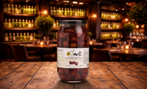 OILOVE® TAFELOLIJVEN in pekel en biologische olijfolie, glazen pot