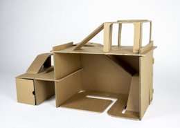 Garage à jouets en carton
