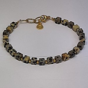 Baixa bracelet greige stainless steel gold plated