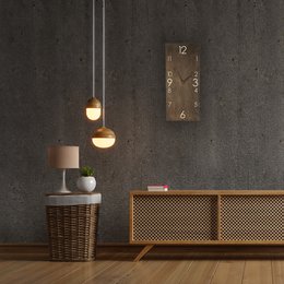 Grote houten wandklok verticale rechthoek moderne boerderij
