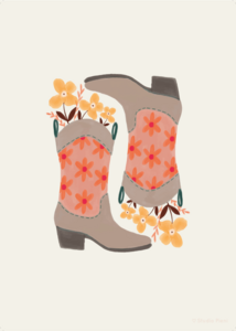Poster A4: Cowboystiefel