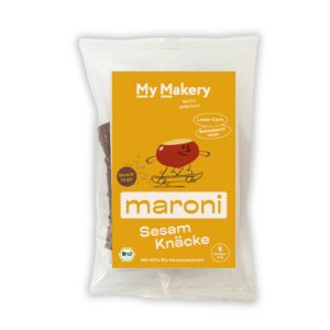 Maroni Knäcke Snack Sesame-gluten-free bio-snack on chestnut-flour-with extra sesame crunch