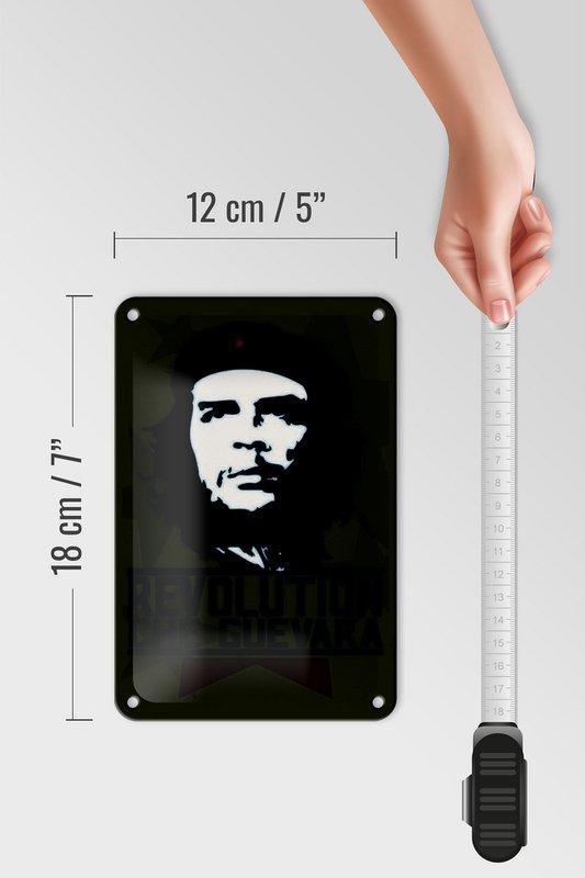 Tin Sign Retro 12x18cm Revolution Che Guevara Cuba Decoration