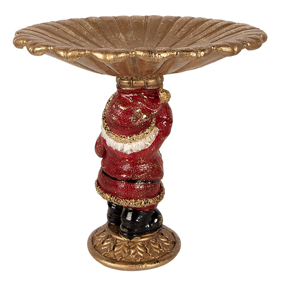Kerstdecoratie Beeld Kerstman 24x19x24 cm Goudkleurig Kunststof
