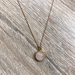 Margaux collana in pietra naturale argento dorato