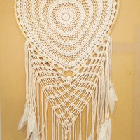 XL dreamcatcher crochet heart shaped