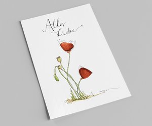 All the best postcard |  Gats poppy | Watercolor and hand lettering