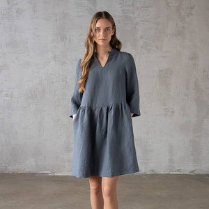 Linen Dress Blue Ella