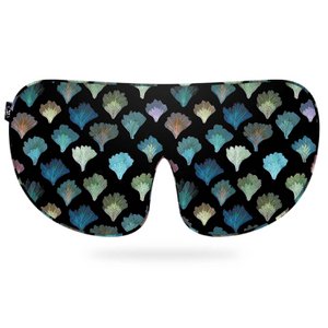 Donker Aqua Fans Zijden Slaapmasker