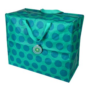 Jumbo opbergtas - Blauw op turquoise Spotlight