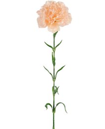  Peach-colored artificial carnation flower, 69 cm tall, made of high-quality materials for a realistic appearance.