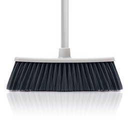 A lightweight, soft-bristled broom designed for delicate surfaces. Features a long handle and a wide, angled head for efficient cleaning.