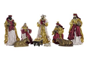 KERST - GEBOORTESET 9 POLYESTER 20X15X30 GOUD NV198234