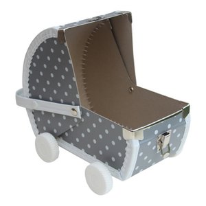 Spielzeugkiste Puppenwagen Grau OK 7237