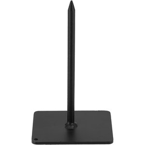 Metal plate with pick, base plate L9cm, W9cm, H15cm, black