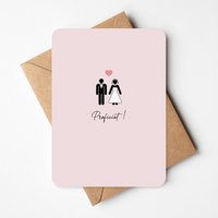 Greeting card wedding couple