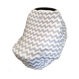A nursing and protection cover for Maxi Cosi prams, made of soft, breathable fabric in a zig-zag pattern. Provides 360-degree protection from sun, wind, and prying eyes for easy napping.