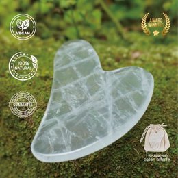 Gua sha - Naturalny kryształ górski - Akcesoria do masażu - Lifting twarzy - Bezpłatna osłona