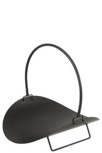 J-Line Brennholzhalter New Metal Schwarz