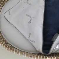 Wikkeldoek propeller - teddy blauw