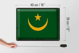Tin Sign Flag Mauritania 40x30cm Retro Flag