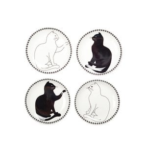 Zwart -witte chatbekers - veel van 4