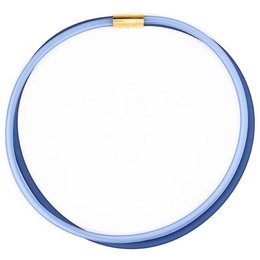 Gummi ketting 2 linjer, montan/blå