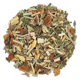 Organic herbal tea with liquorice, apple, and mint flavors. Packaged in a resealable pouch.