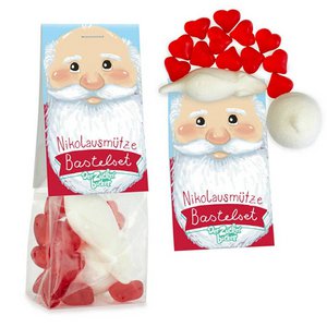 Snack bag Santa hat craft set sweets mix