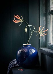 Vase Metal Blue 23cm