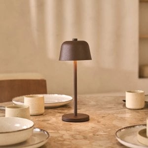 Anton Mocha Brown Rechargeable Table Lamp | Sleek & Cordless Lighting