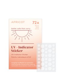  UV indicator sticker pack of 72 for better sun safety. Circular stickers change color to indicate UV exposure. Suitable for use with face masks.