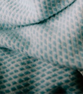 Wool blanket / plaid large - Mint