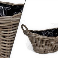 Pflanzgefäß oder Brotkorb mit Griffen und Kunststoffauskleidung Kapal