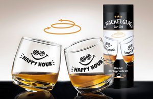 Glas Wackelglas "Happy" 2er-Set VE 3
