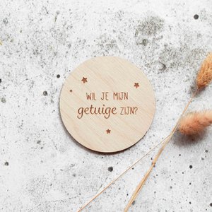 Will you be my witness? - Wooden circle