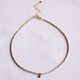 Miyuki necklace with mini heart – bronze/goldplated
