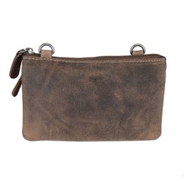 Lille skuldertaske I 3 farver Buffalo Læder - Festivaltaske - Lædertaske Lille - Crossbody taske til kvinder - Str. M