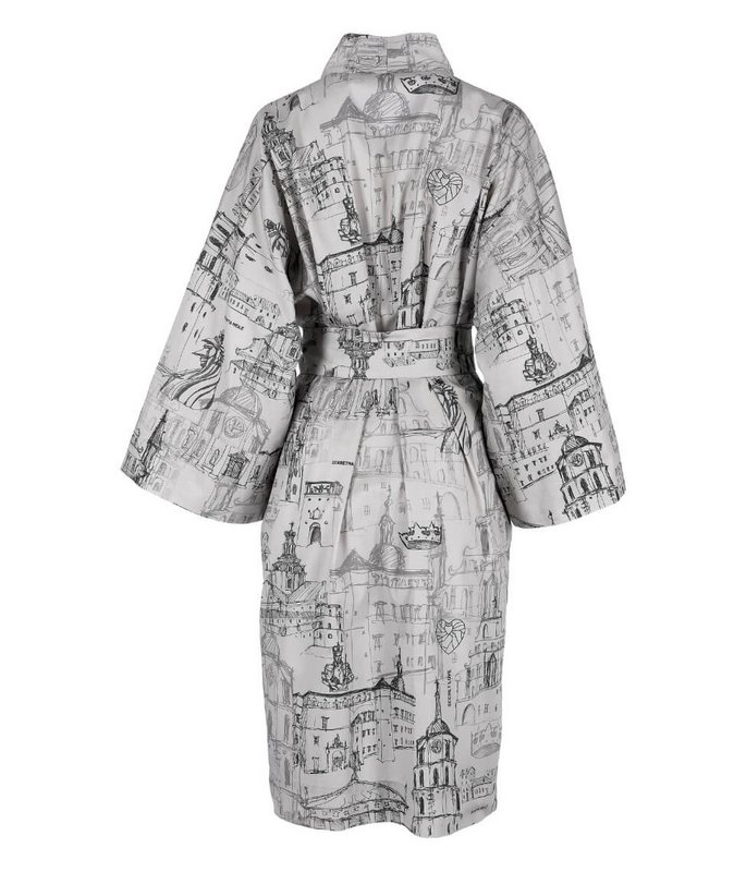 Satin badekåbe kimono med taske Secret Love Story of Royal Vilnius