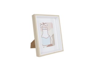 Photo frame Alice S cream glass-wood 17x3x22cm