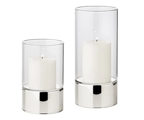 SOON Granada lantaarn set van 2 (hoogte 15 & 20 cm), zilver
