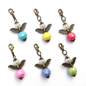 Guardian angel "AVA" keychain, 6-series set, bronze color