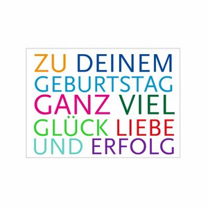 Postcard across, GOOD LUCK, LOVE AND SUCCESS FOR YOUR BIRTHDAY